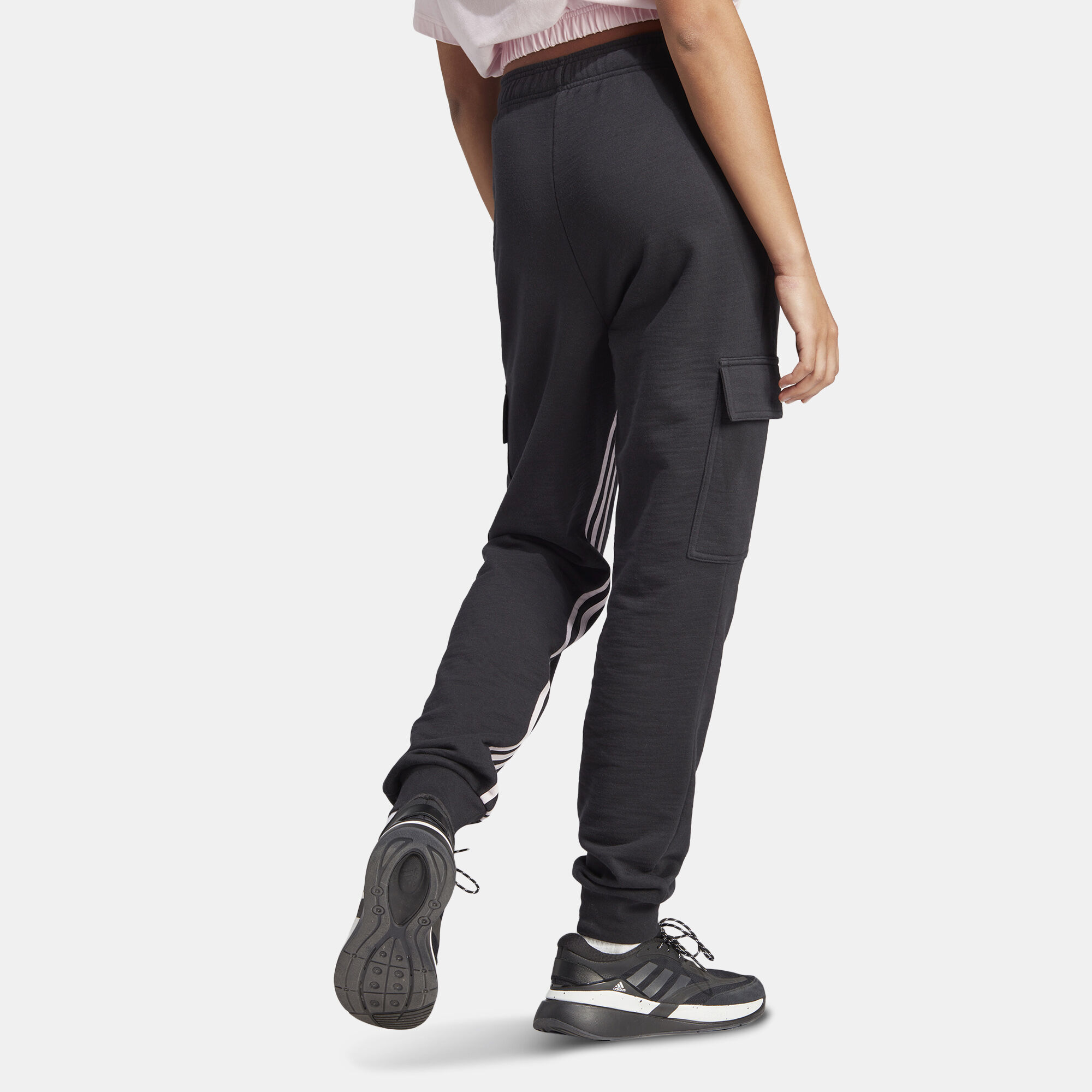Buy adidas Women s Dance 3 Stripes High Waisted Tapered Cargo