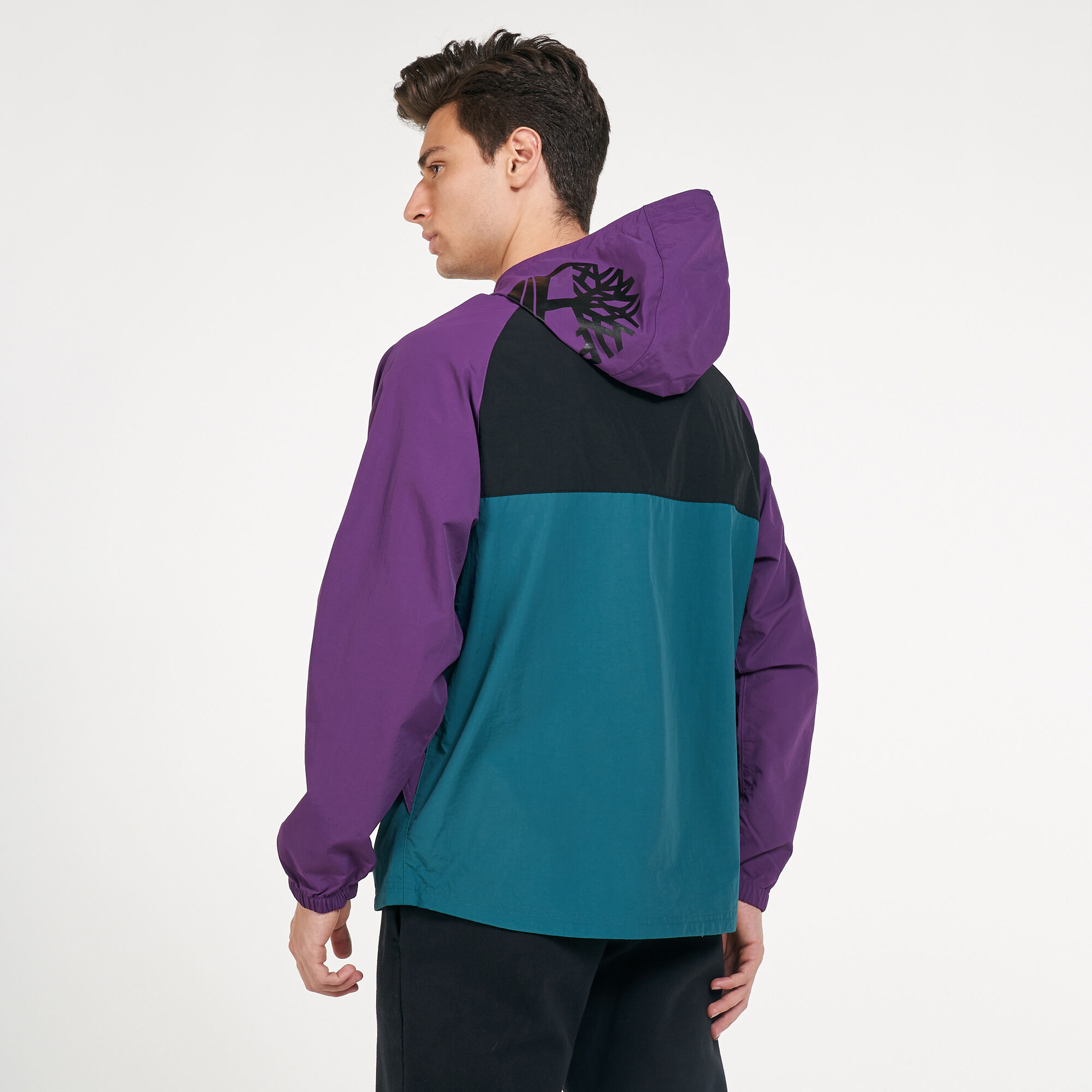Purple and shop black windbreaker