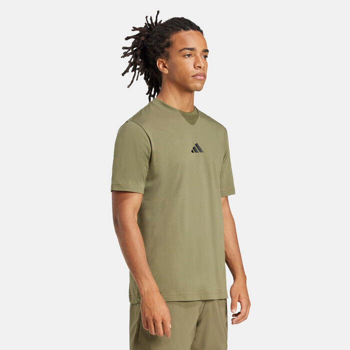 adidas Men's Essentials T-Shirt Green image number 3
