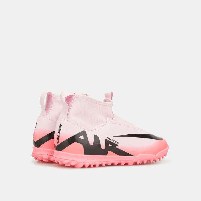Nike Kids' Mercurial Superfly 9 Academy Turf Ground Football Shoes Pink image number 2