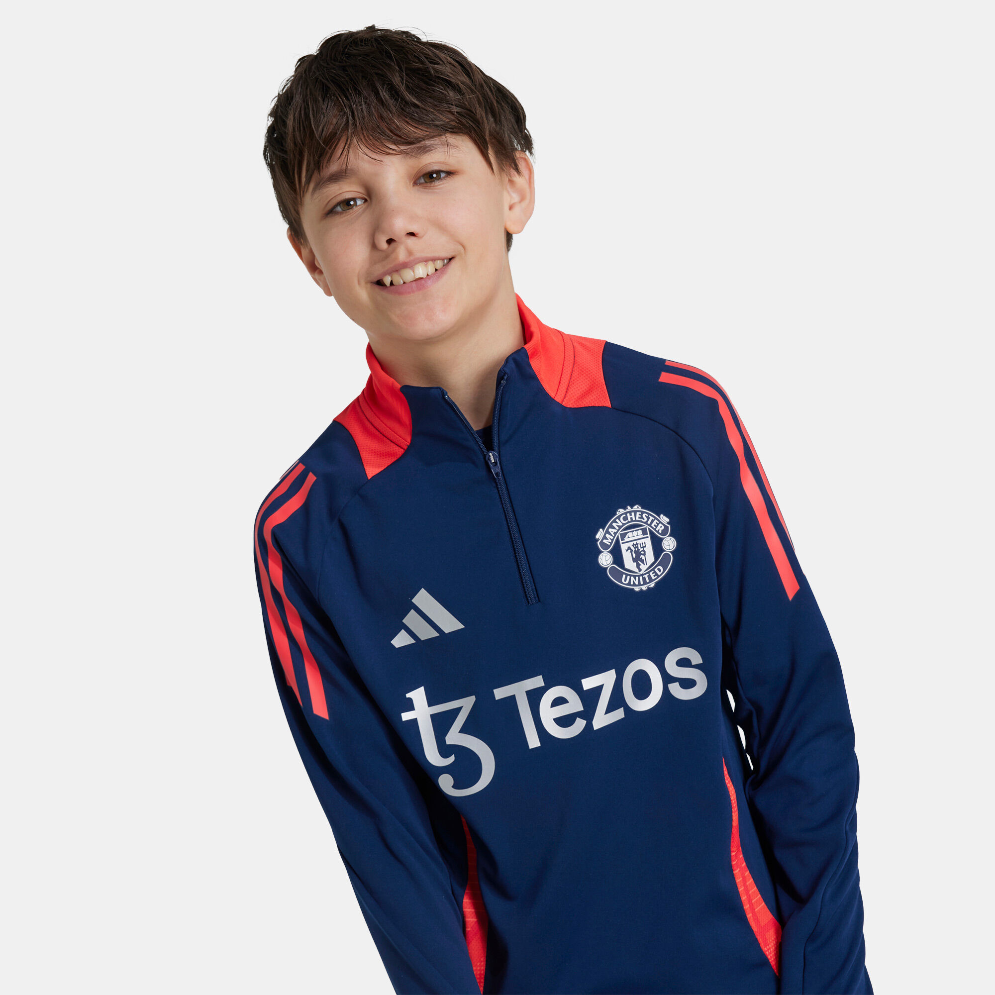 adidasKids' Manchester United Tiro 24 Training 1/4-Zip Football Top Blue in  Kuwait -SSS
