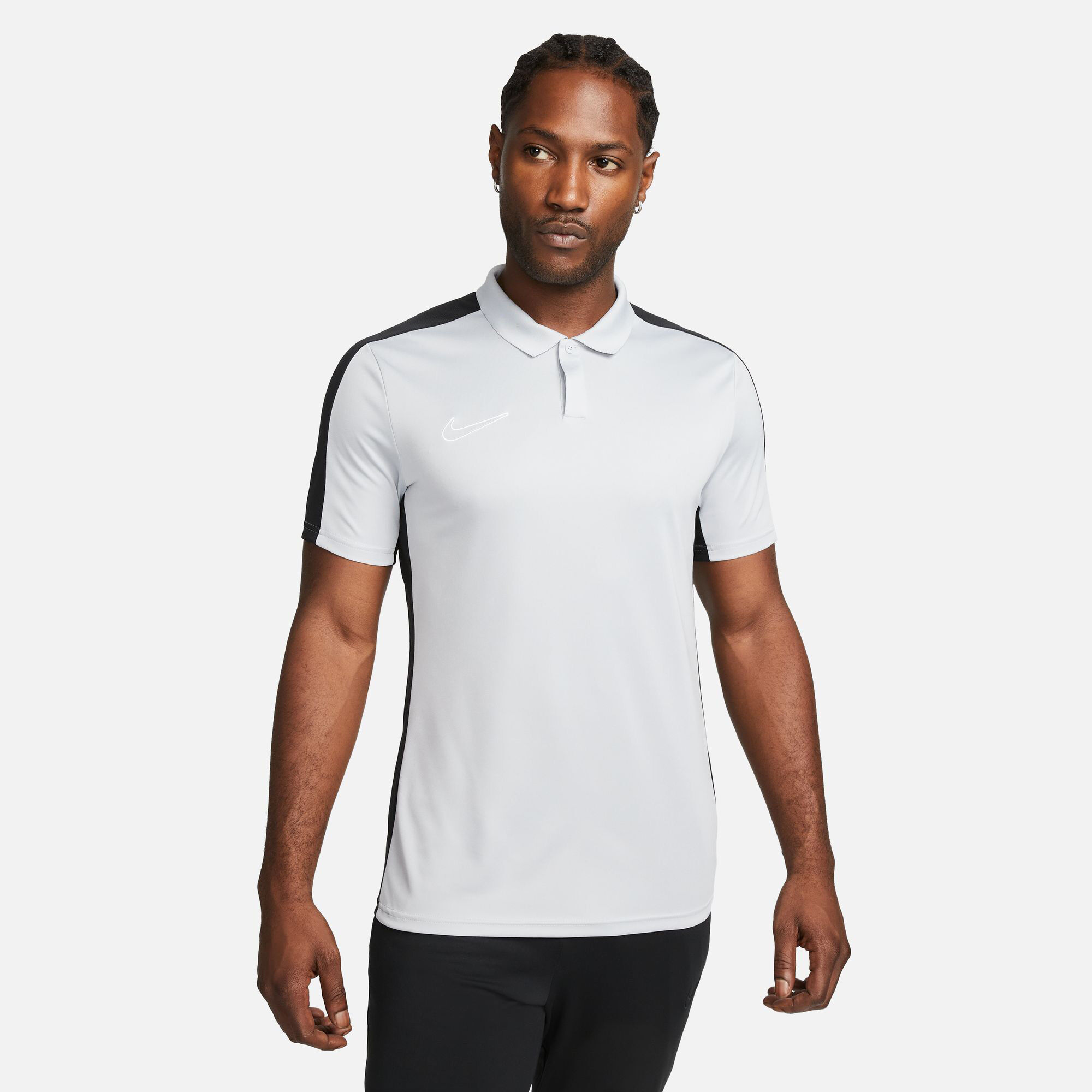 Men s Academy 23 Dri FIT Football Polo Shirt Grey Nike in Kuwait SSS
