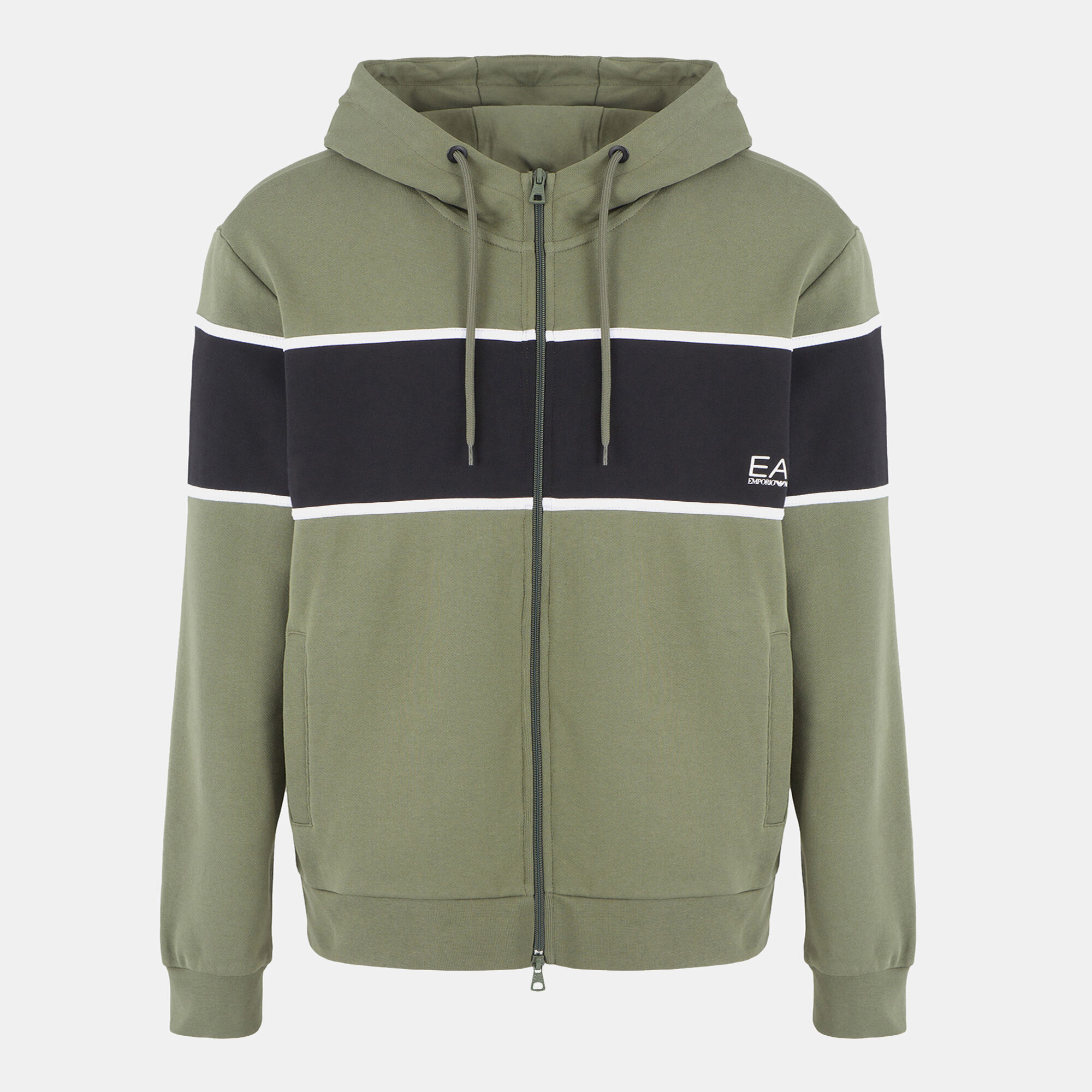 Green ea7 hoodie discount