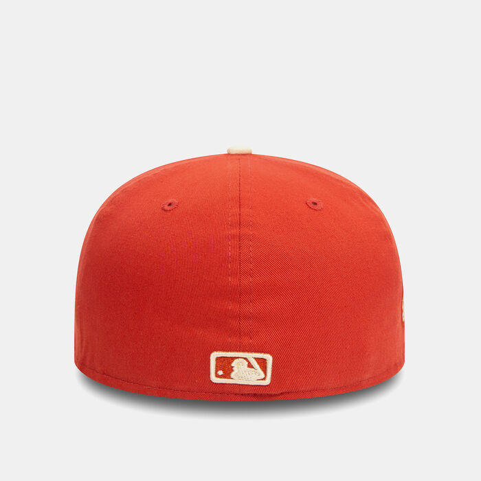 New Era Men's MLB Oakland Athletics Side Patch 59FIFTY Cap Orange image number 1