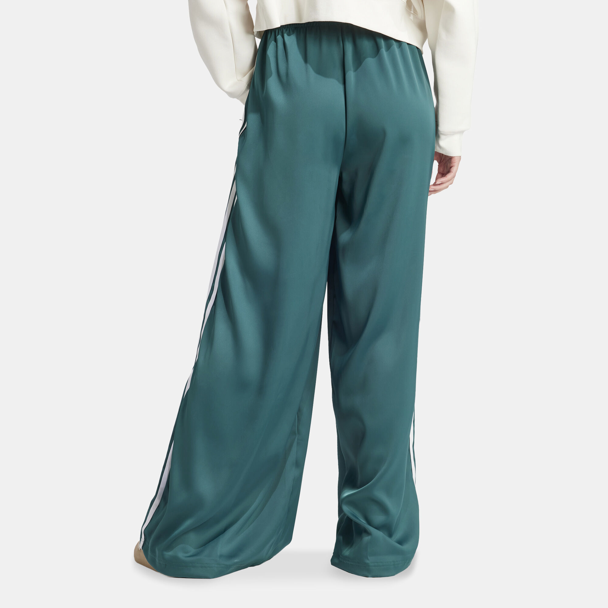 Women s Satin Wide Leg Pants Green adidas Originals in Kuwait SSS