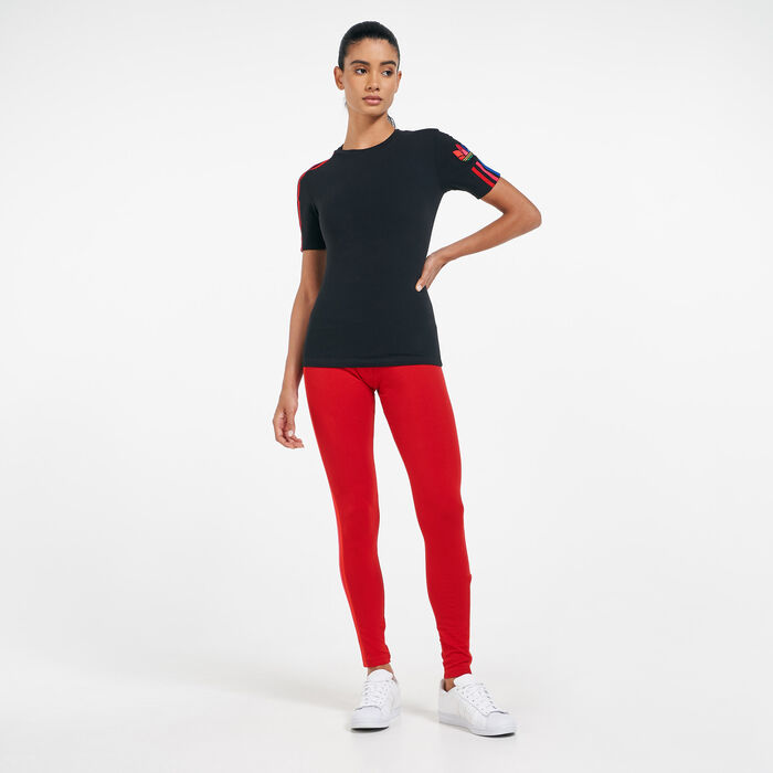 Buy adidas Women's Adicolor 3D Trefoil Leggings Red in Kuwait -SSS