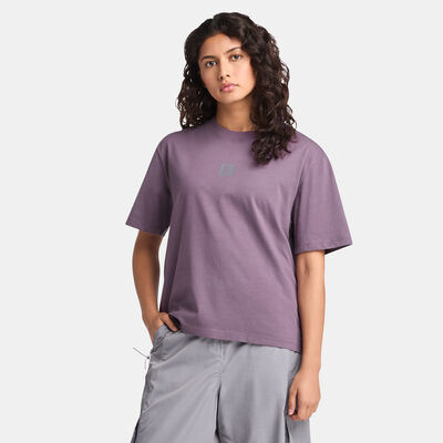 Timberland Women's Stack Logo T-Shirt Purple