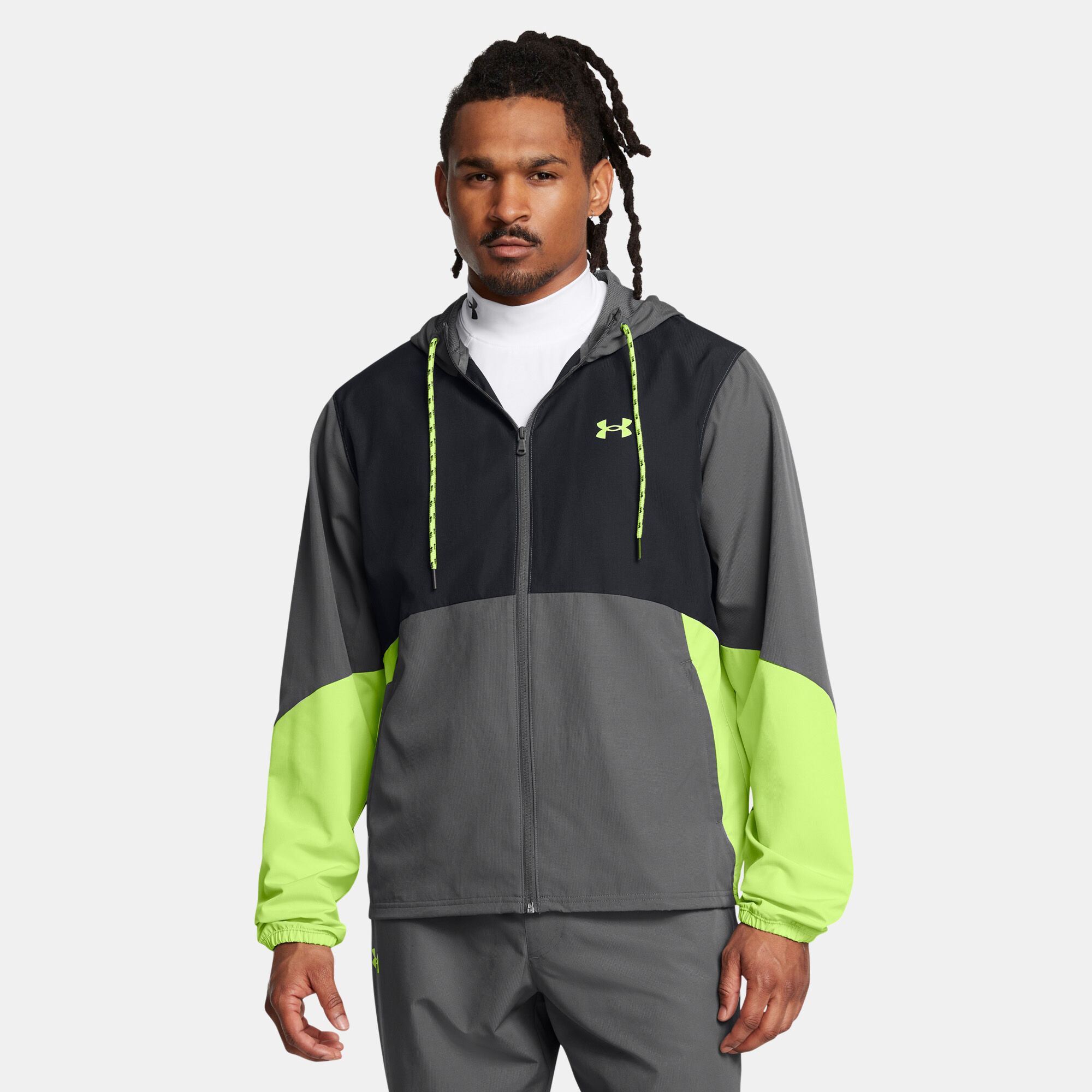 Men s Icon Legacy Windbreaker Jacket Grey Under Armour in Kuwait SSS