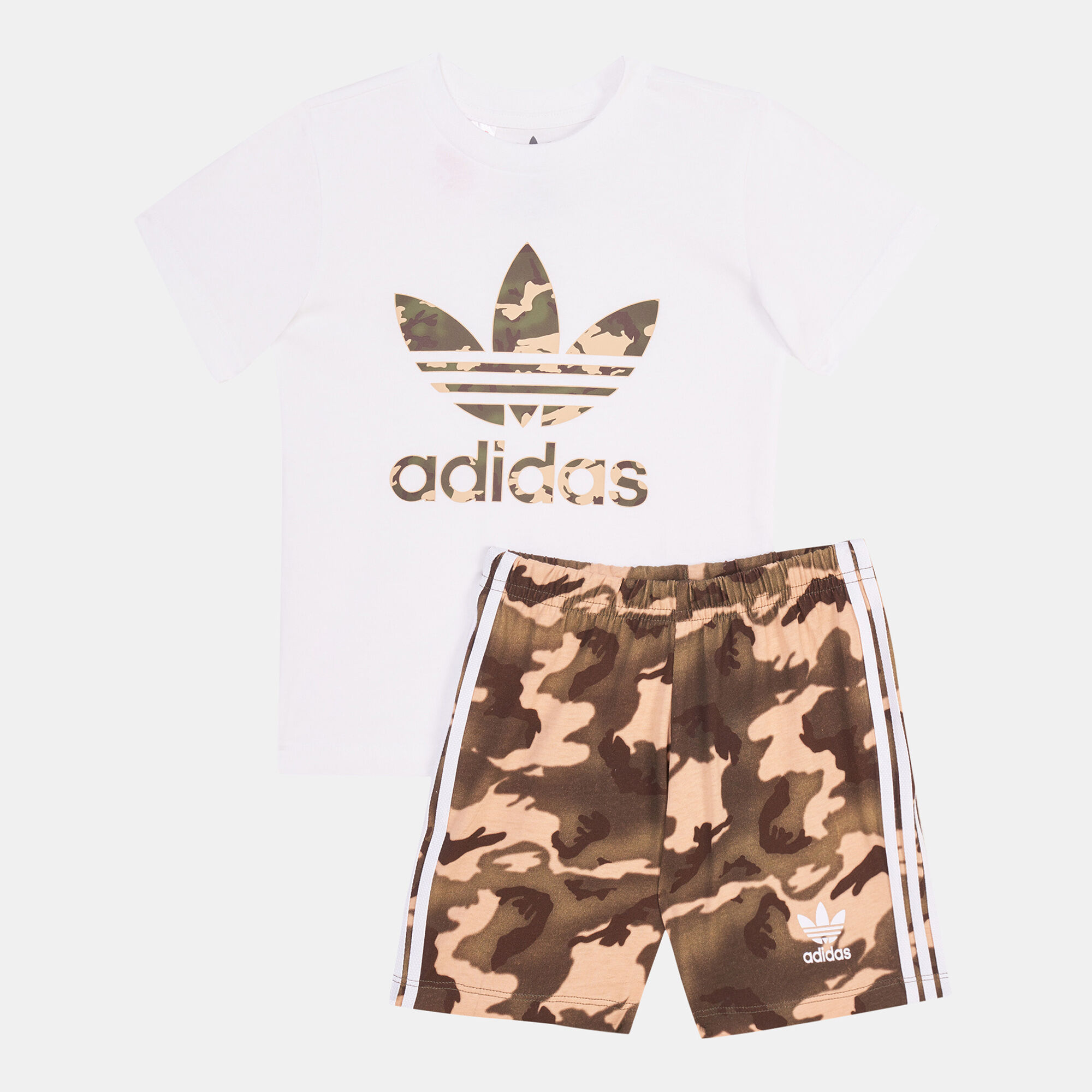 Buy adidas Originals Kids Camo T Shirt and Shorts Set White in