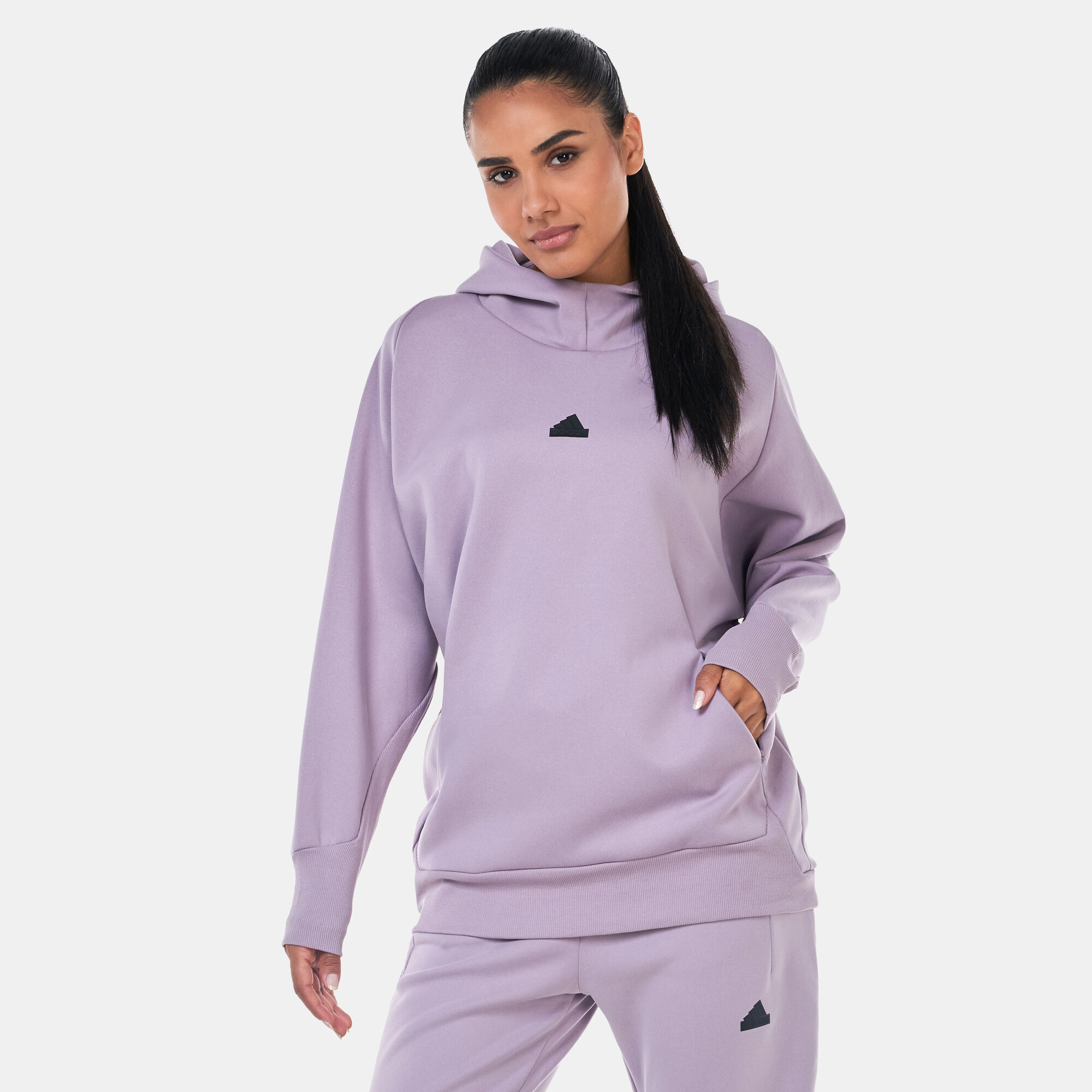 Adidas hoodie purple shop