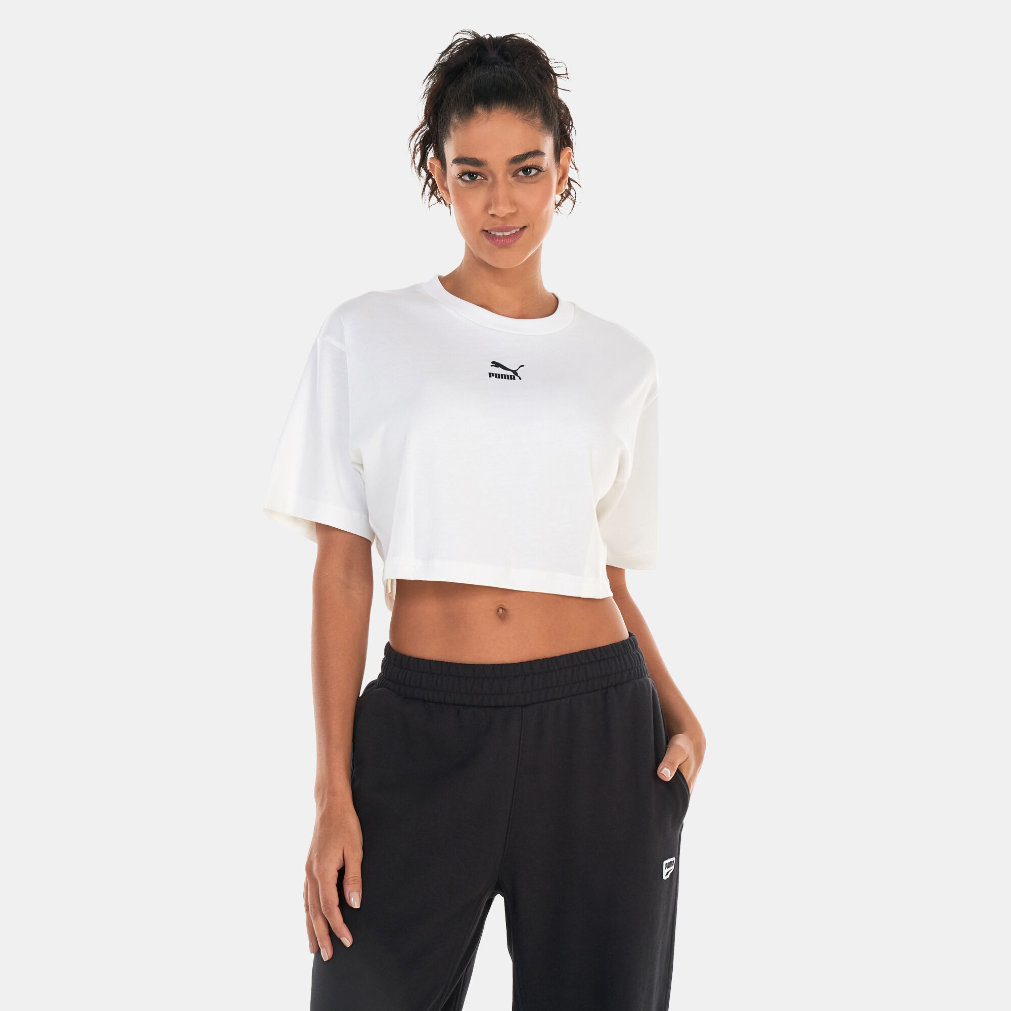 Women s DARE TO Crop Top White PUMA in Kuwait SSS