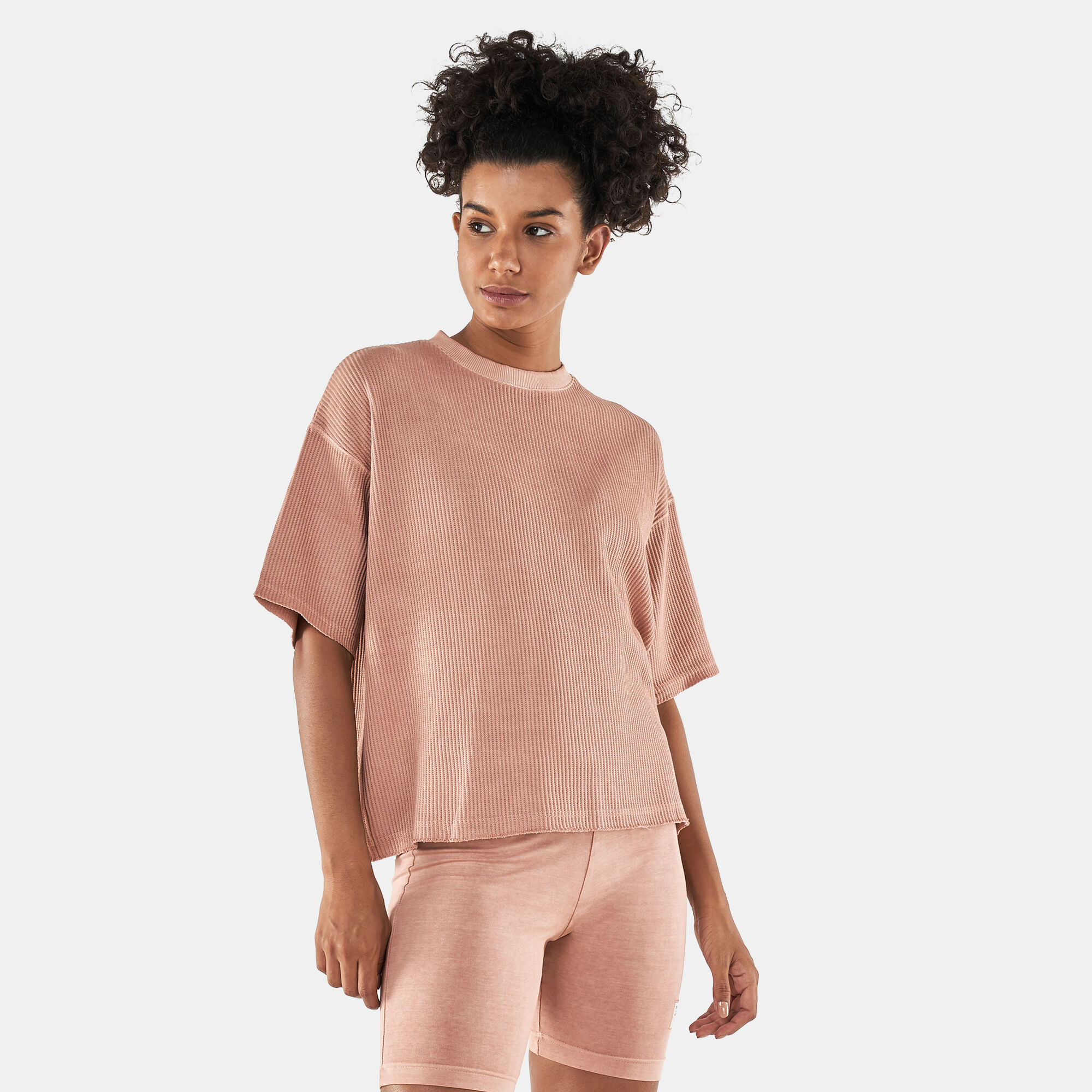 Women s Classics Natural Dye Waffle T Shirt Pink Reebok in Kuwait SSS