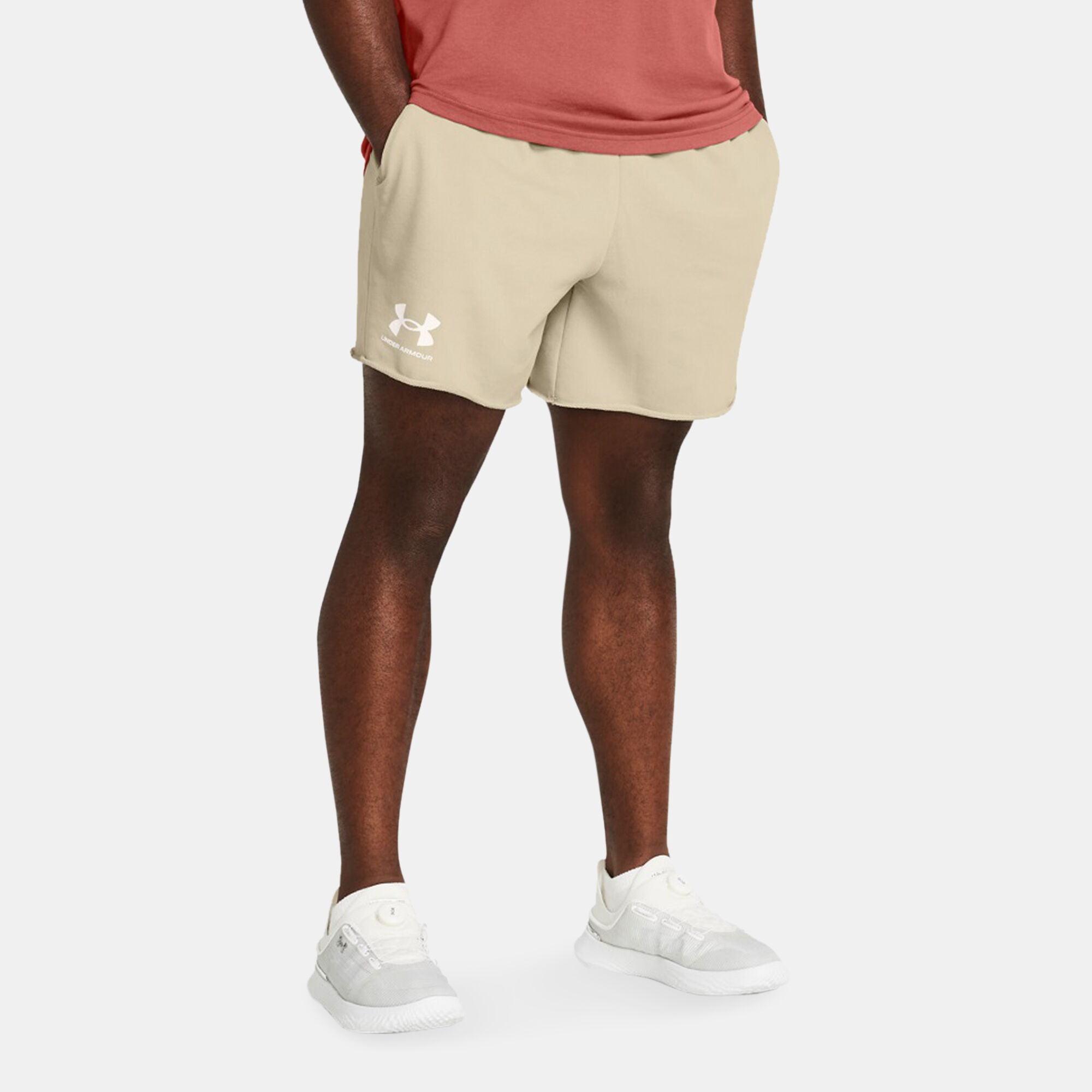 Men s Rival Terry Shorts Beige Under Armour in Kuwait SSS