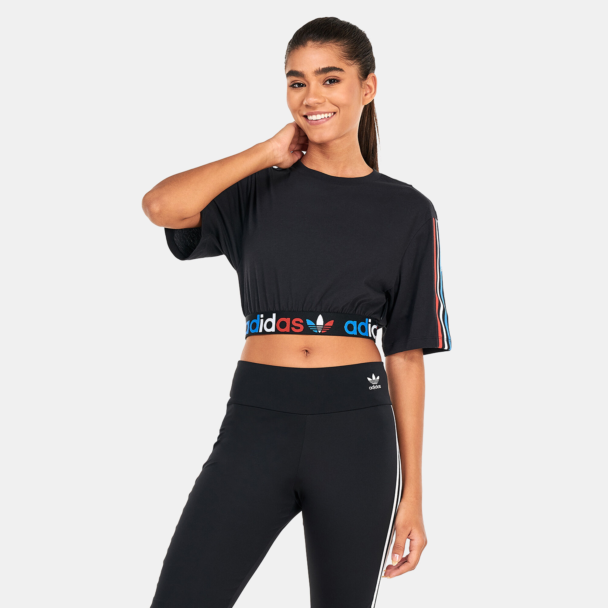 Cropped adidas shirt online