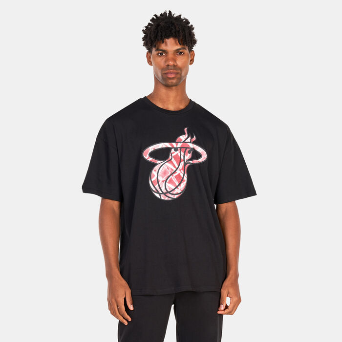 New Era Men's Miami Heat NBA Infill Logo T-Shirt Black image number 0
