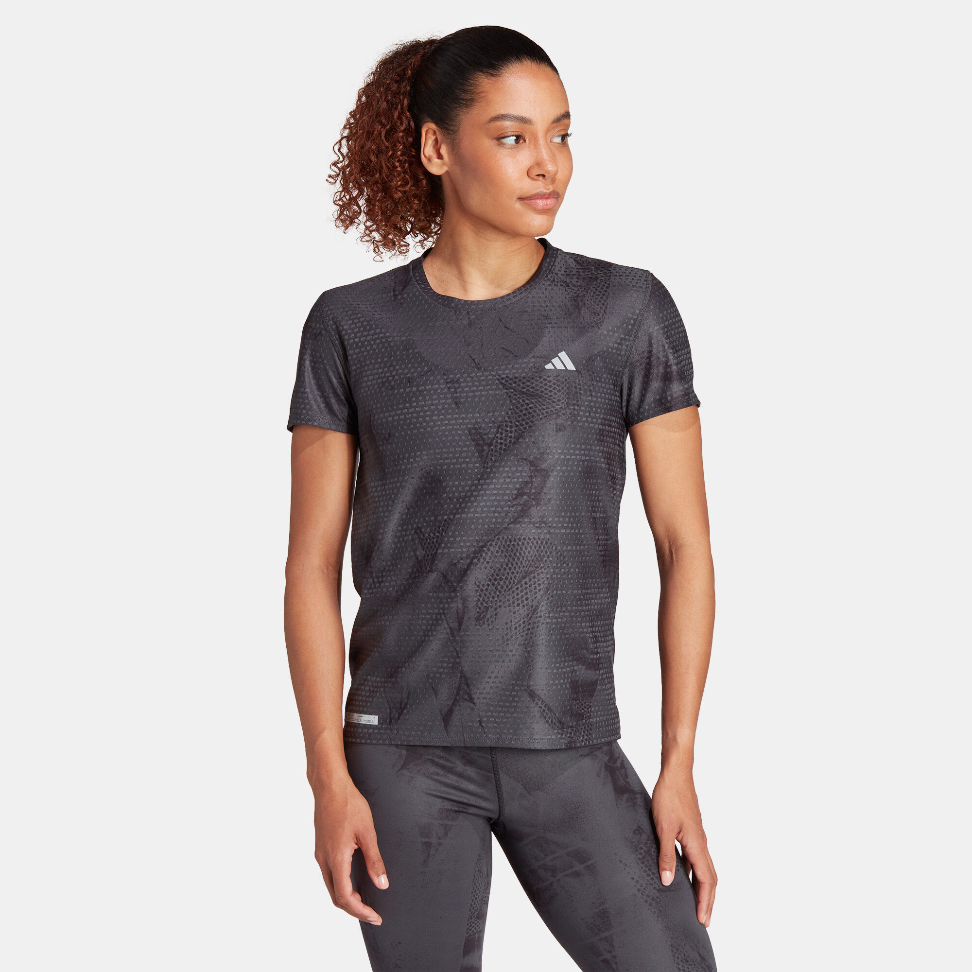 Buy adidas Women s Ultimateadidas All Over Print Running T Shirt Black in Kuwait SSS