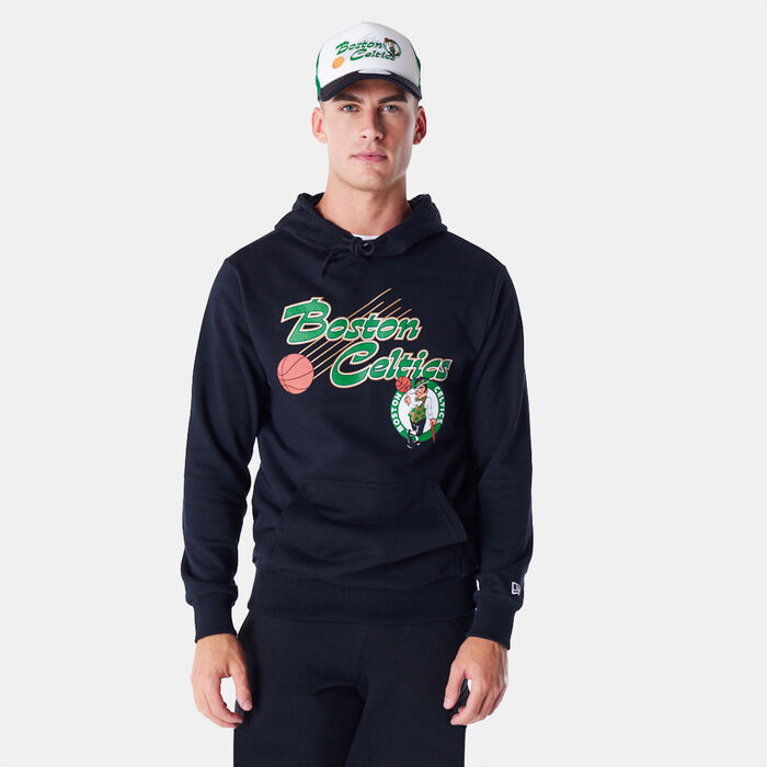 New Era Men's NBA Boston Celtics Script Hoodie Black image number 0