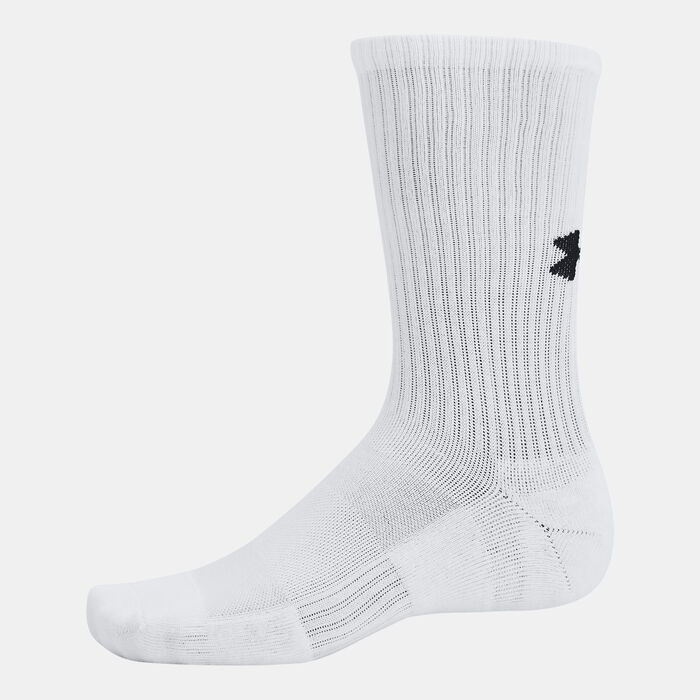 Under Armour Training Cotton Crew Socks (3 Pairs) White image number 0