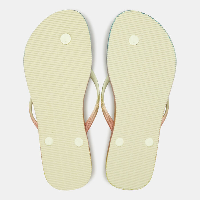 Havaianas Women's Slim Gradient Sunset Flip Flops Blue image number 1