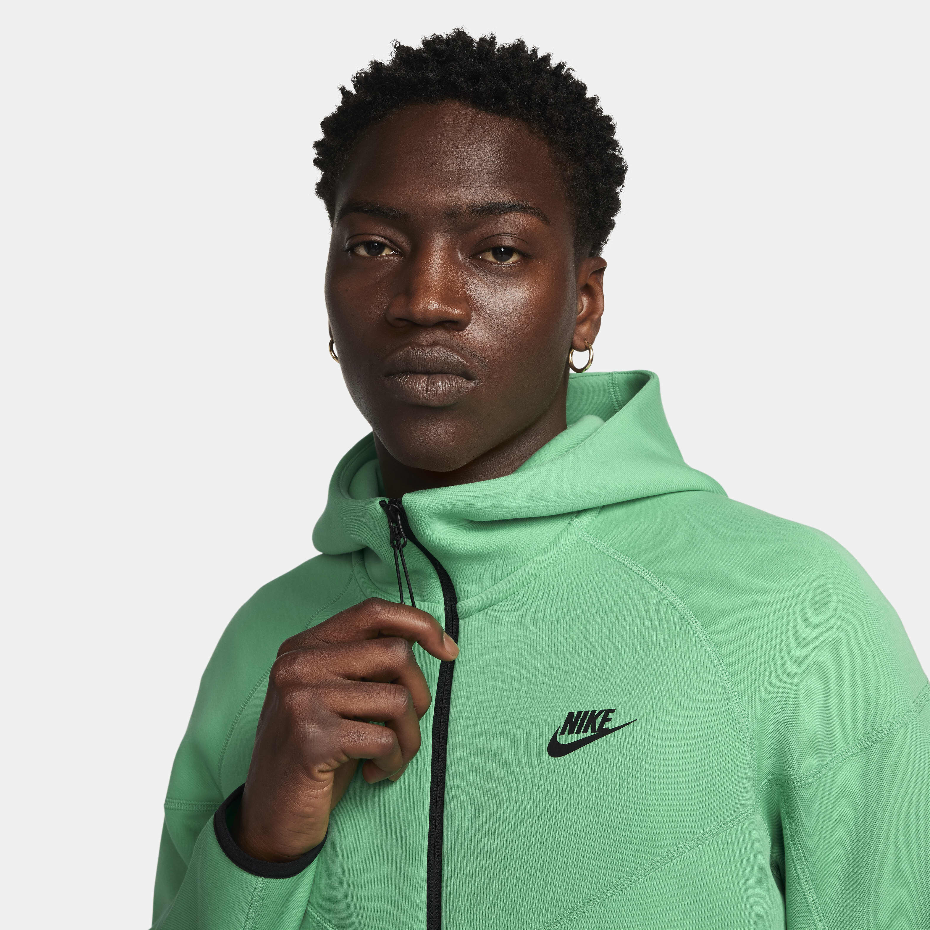 Men s Sportswear Tech Fleece Windrunner Full Zip Hoodie Green Nike in Kuwait SSS