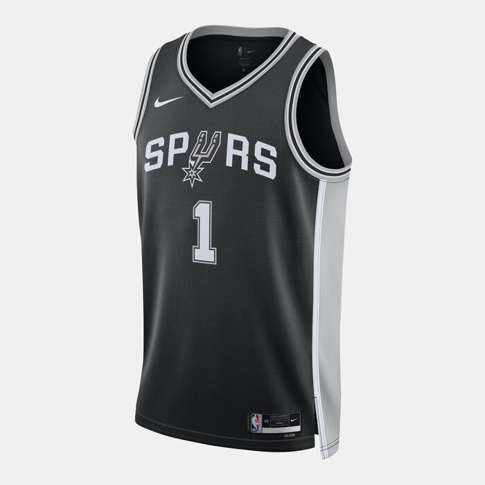 Nike Men 22/23 NBA San Antonio Spurs Icon Edition Swingman Basketball Jersey Black image number 0