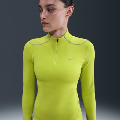 Nike Women's Swift Therma-FIT 1/4-Zip Running Top Green
