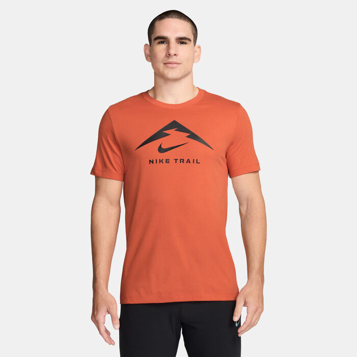 Nike Men's Dri-FIT Trail Running T-Shirt Orange image number 0