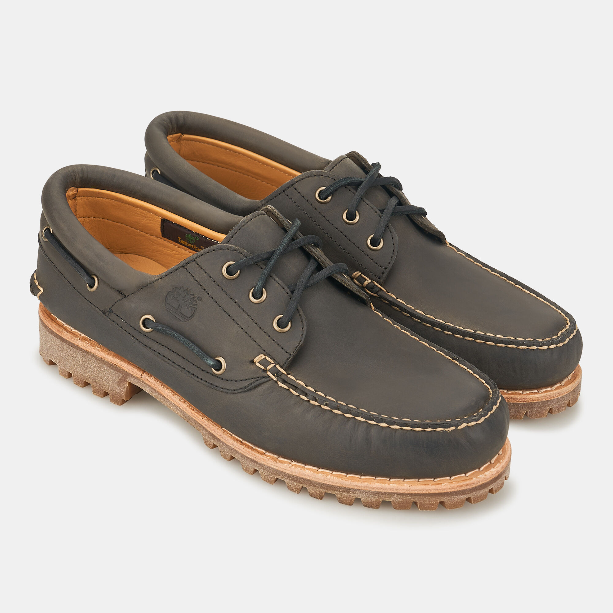 Timberland® Authentic Handsewn 3-Eye Boat Shoe for Men in Brown