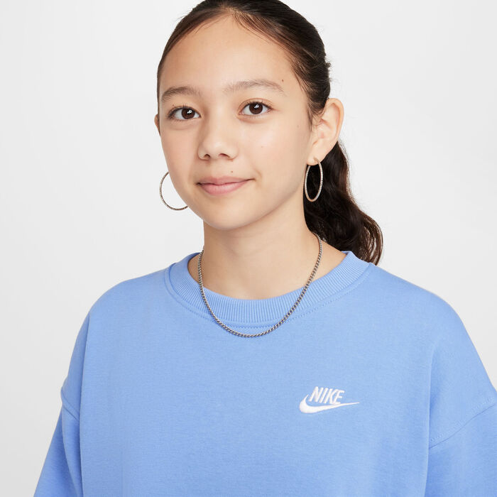 Nike Kids' Sportswear Club Fleece Sweatshirt Blue image number 3