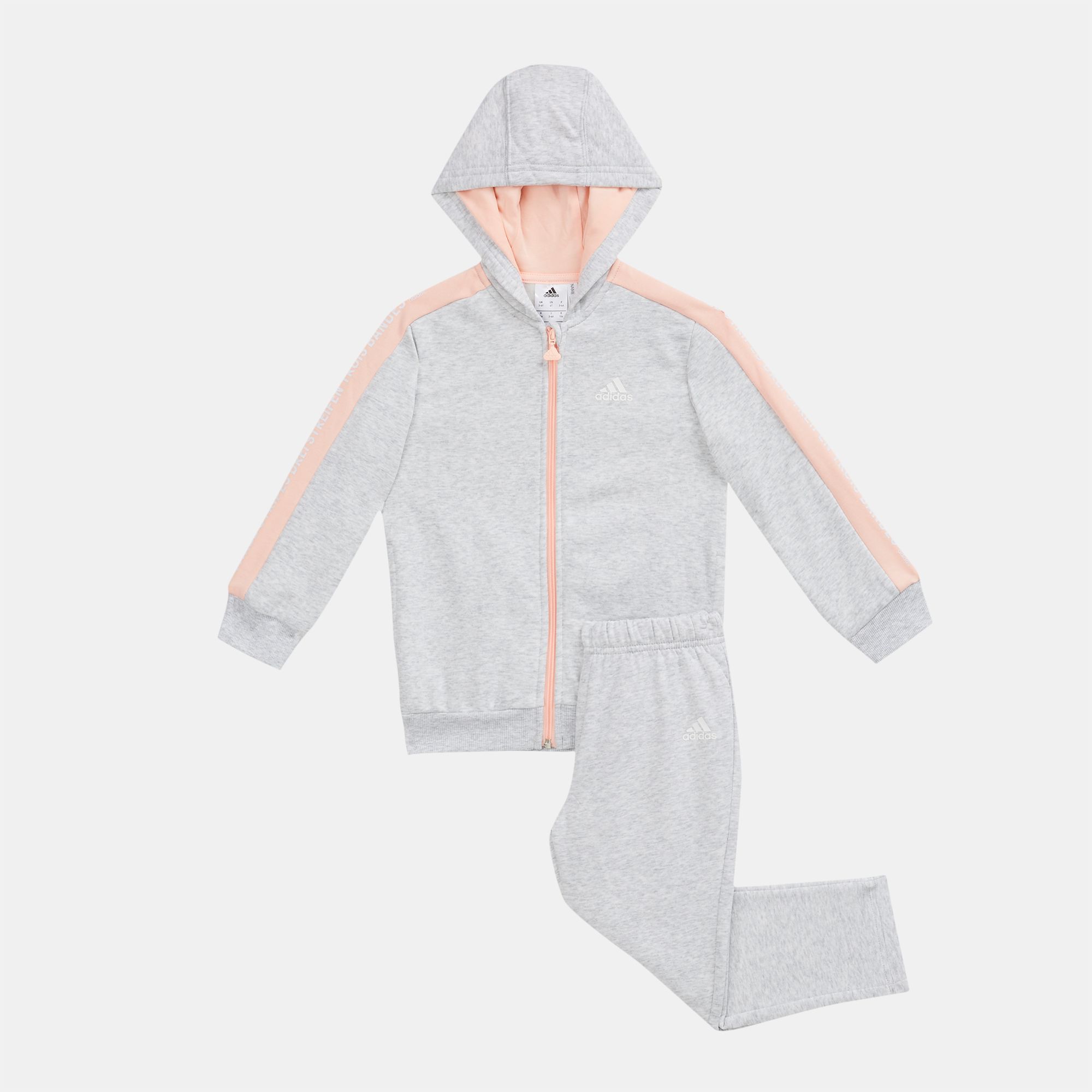 Linear fleece sales jogger set adidas