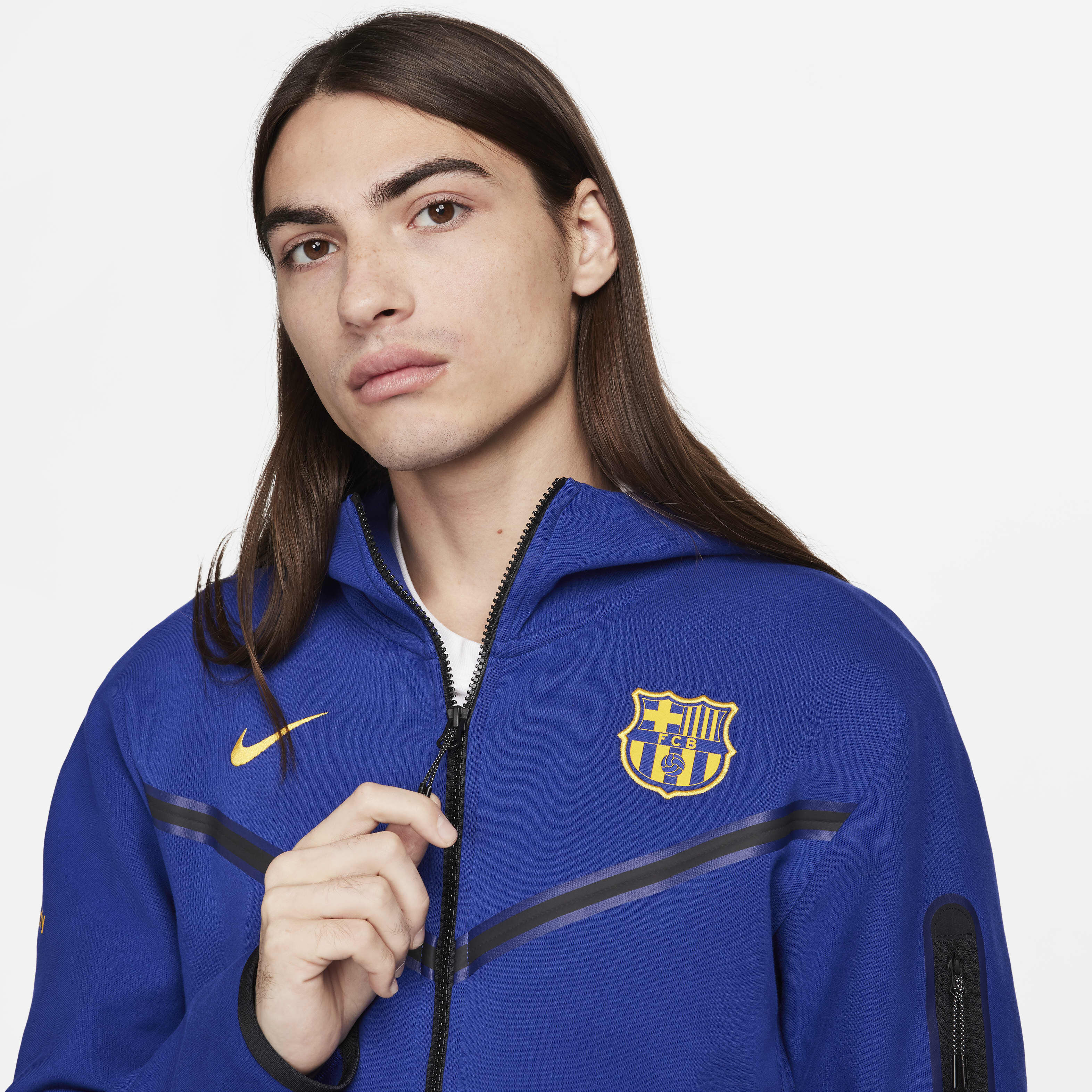 Fc barcelona tech fleece hoodie clearance