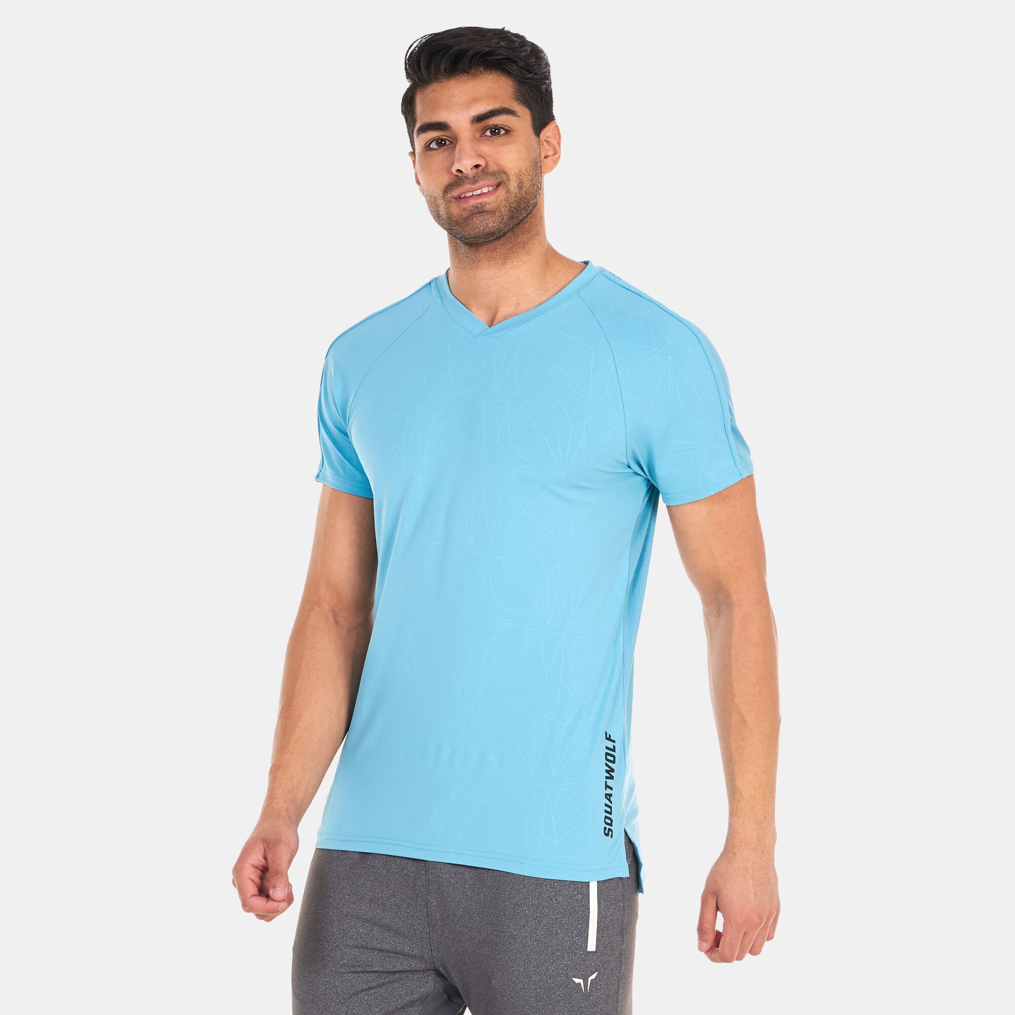Buy SQUATWOLF Men s Core AeroTech Training T Shirt Blue in Kuwait SSS