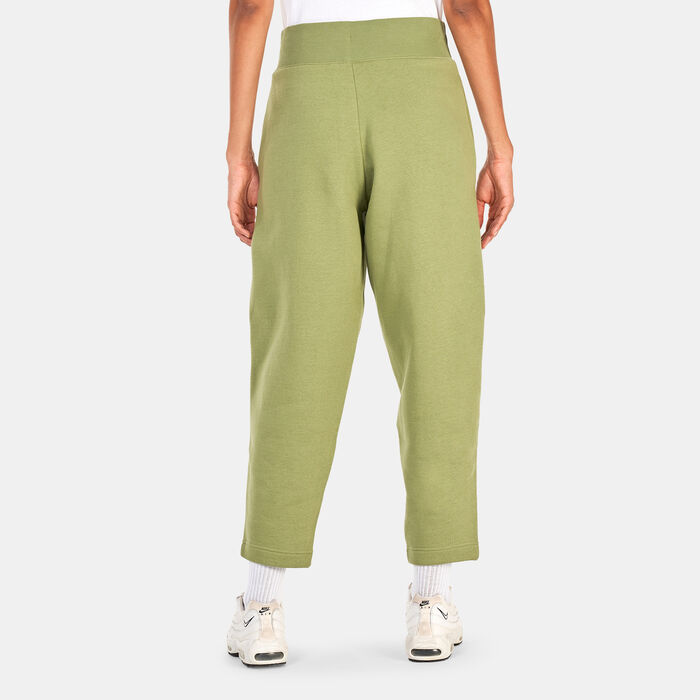 Nike Women's Sportswear Phoenix Fleece High-Waisted Pants Green image number 1