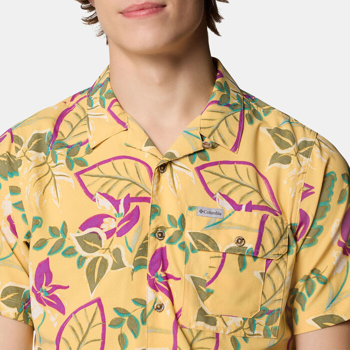 Columbia Men's Tech Trail Utility Printed Woven Shirt Yellow image number 3