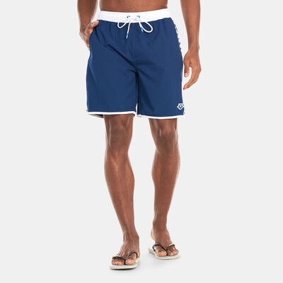 Arena Men's Team Stripe Bermuda Swimming Shorts Blue