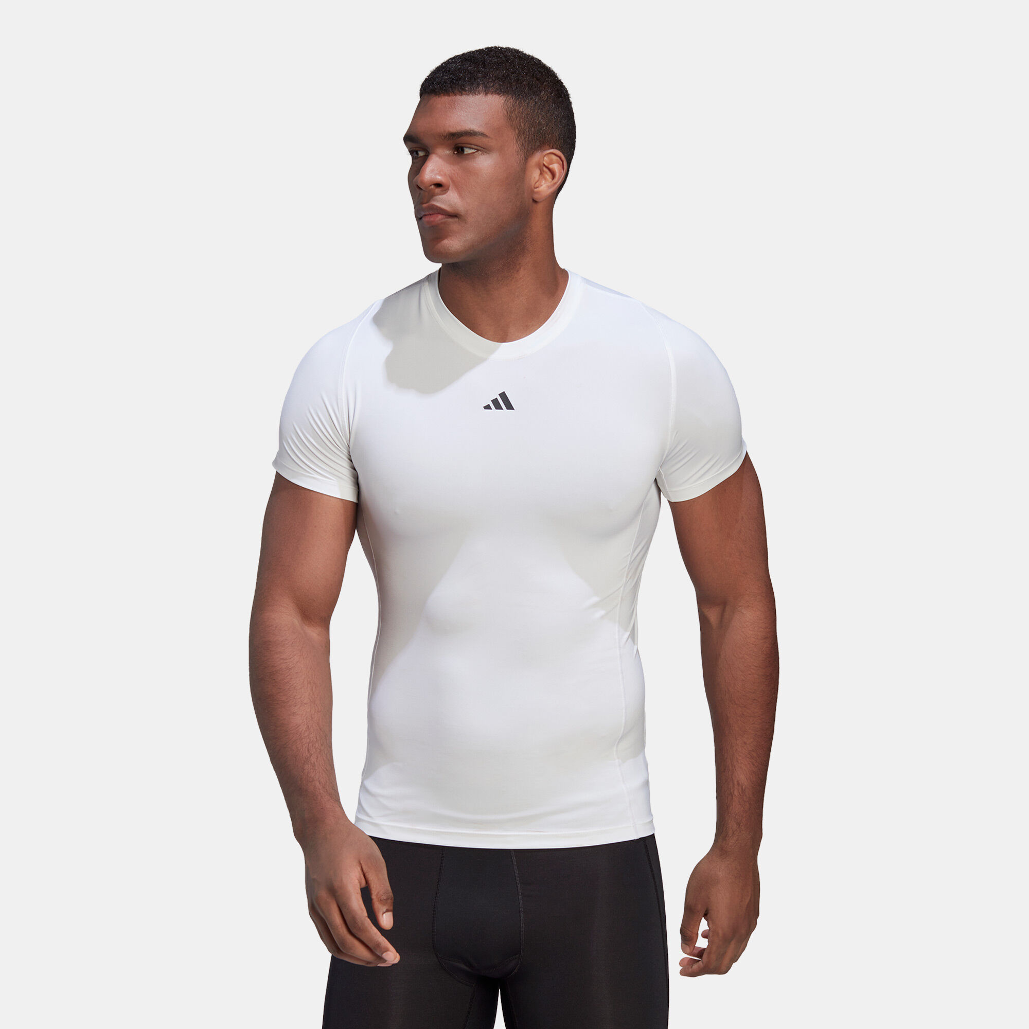 Men s Techfit Training T Shirt White adidas in Kuwait SSS
