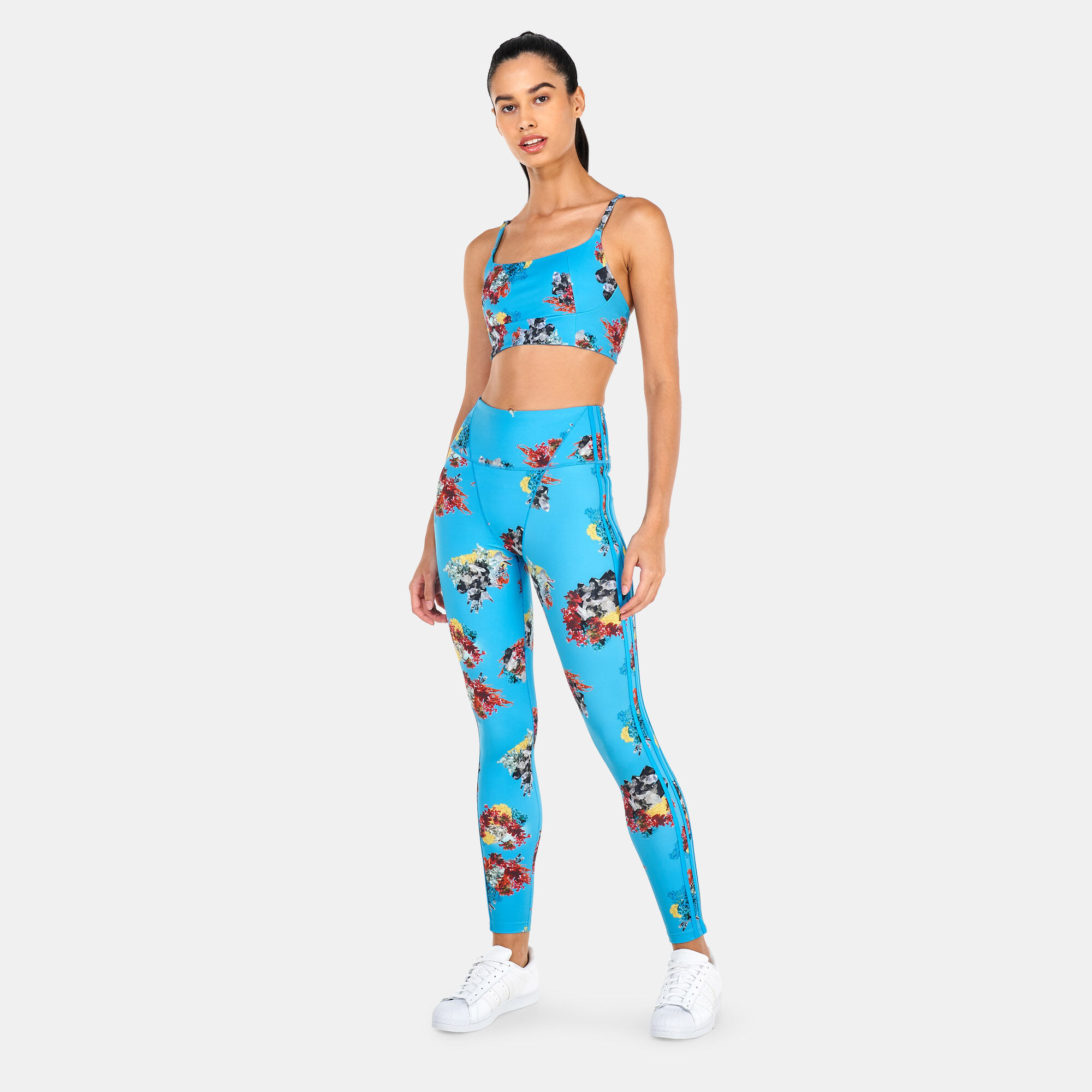 Women s Printed Leggings Blue adidas Originals in Kuwait SSS