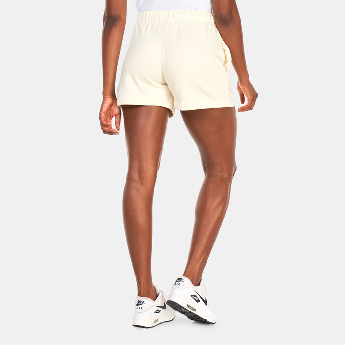 Nike Women's Sportswear Club Fleece Mid-Rise Shorts Ivory image number 1