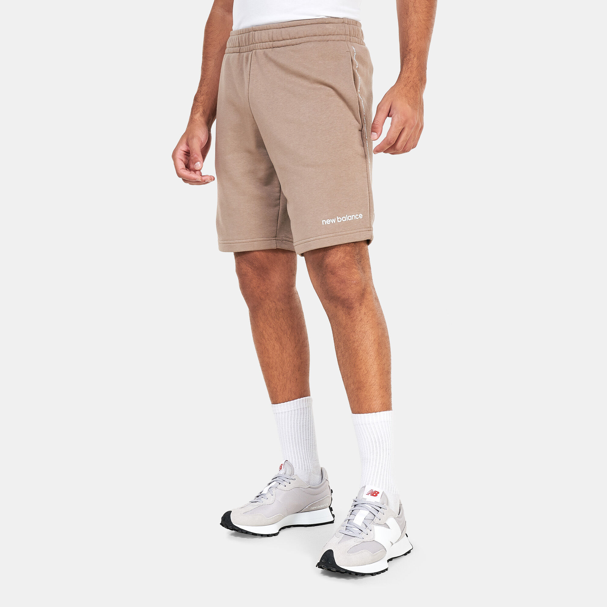 Men s NB Essentials Fleece Shorts Brown New Balance in Kuwait SSS