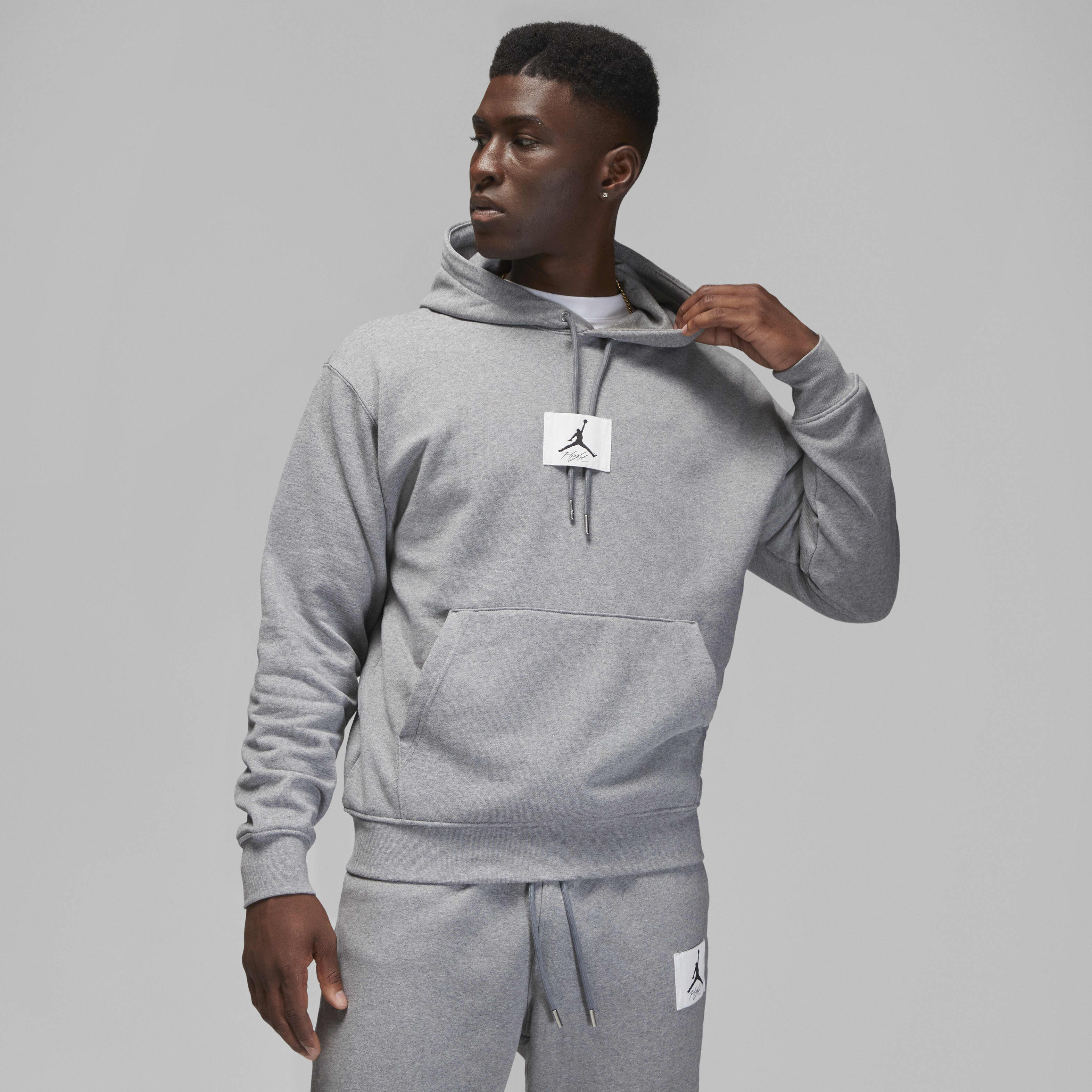 Men s Flight Fleece Pullover Hoodie Grey Jordan in Kuwait SSS