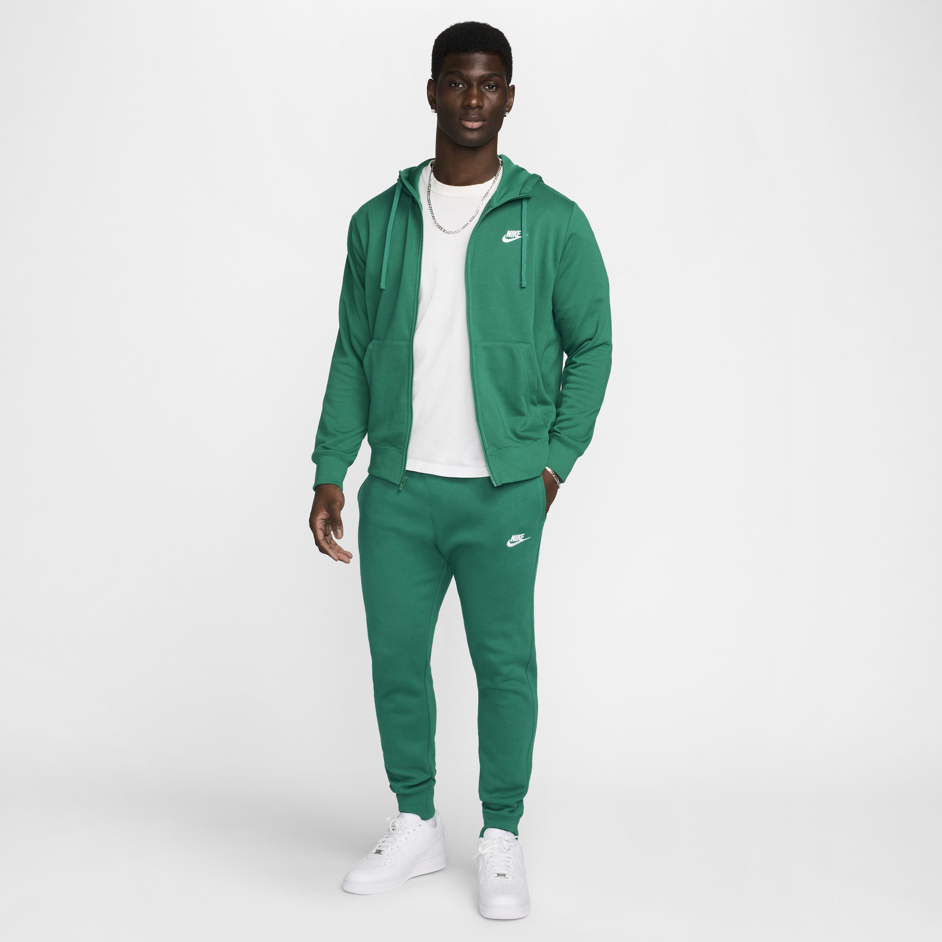 Men s Sportswear Club Full Zip Hoodie Green Nike in Kuwait SSS