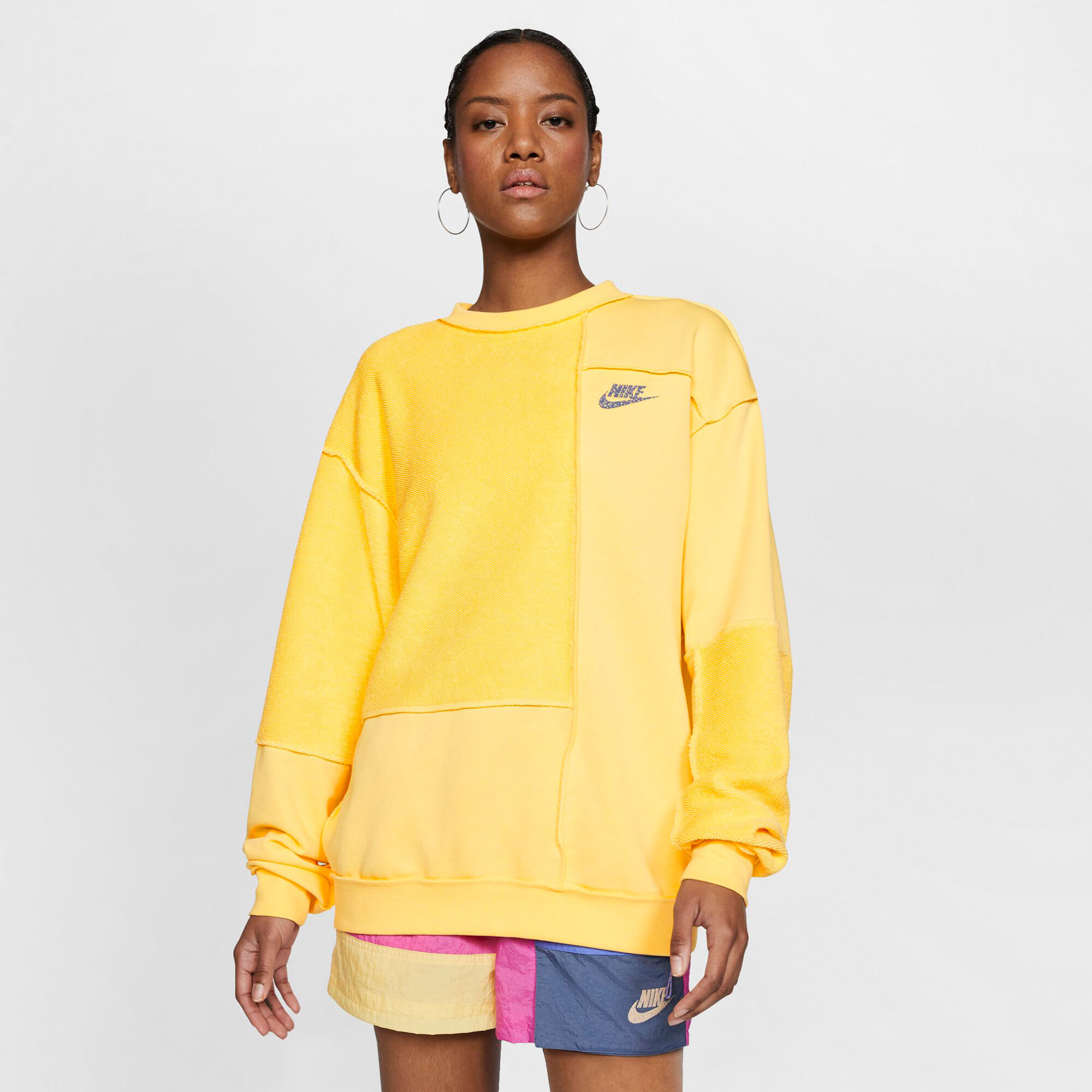 Women's yellow nike sweatshirt top