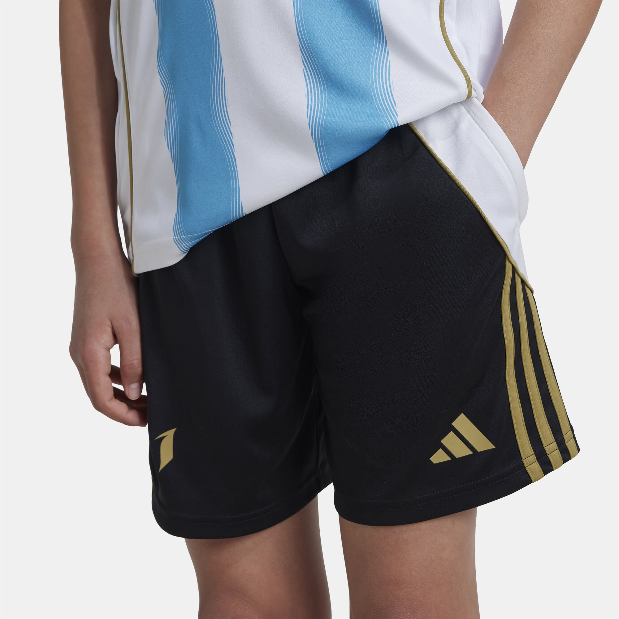 Kids Messi Training Football Shorts Black adidas in Kuwait SSS