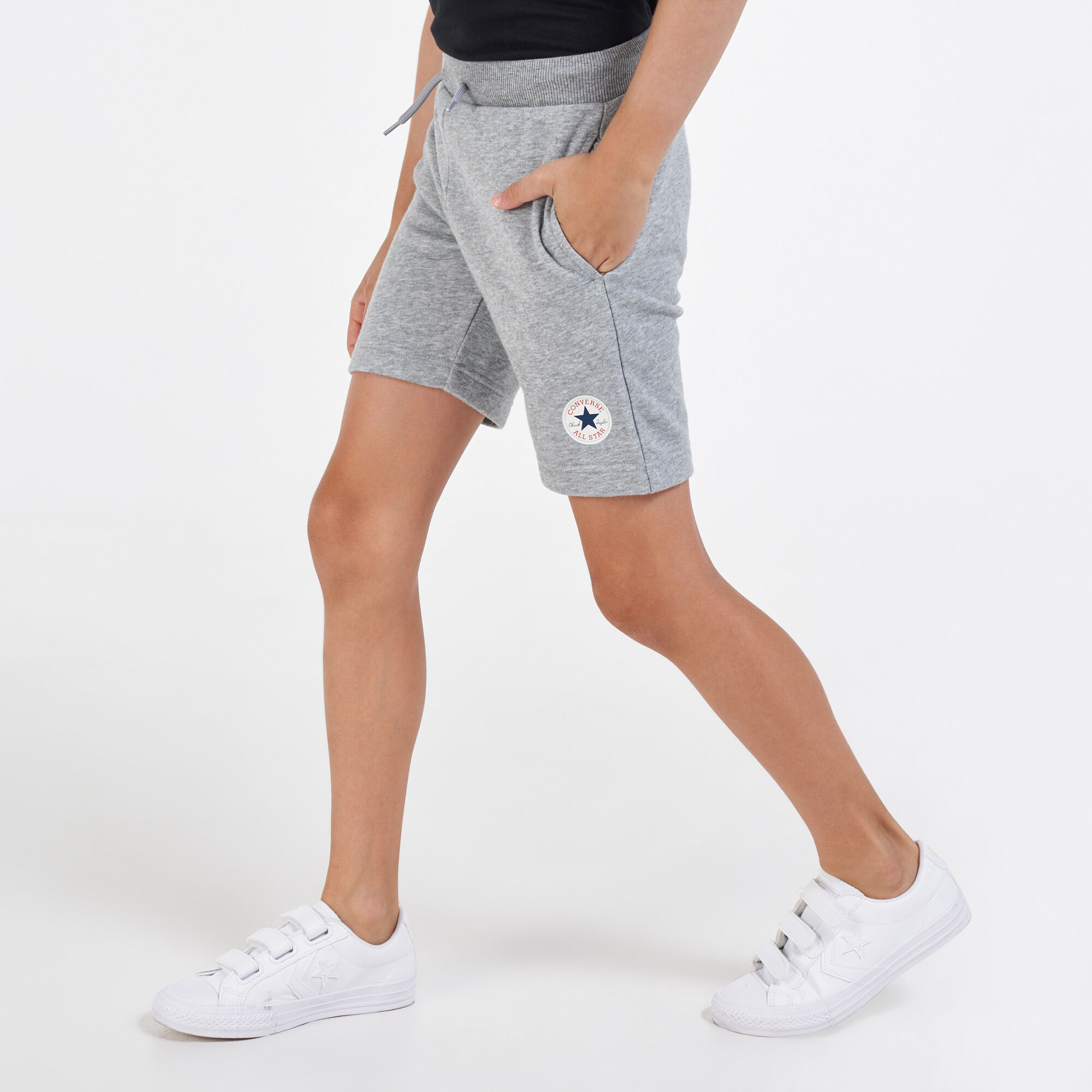 Buy Converse Kids Chuck Patch Logo Shorts Grey in Kuwait SSS