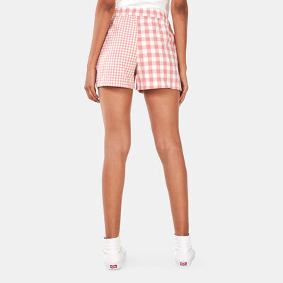 Vans Women's Mixed Up Gingham Shorts Pink
