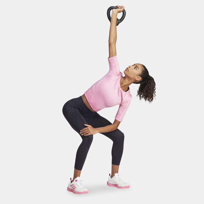 adidas Women's AEROKNIT T-Shirt Pink image number 2