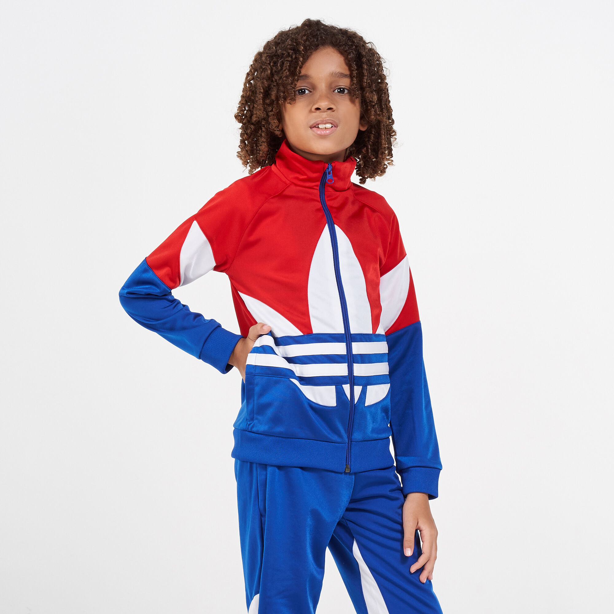 Adidas originals hotsell red trefoil jacket