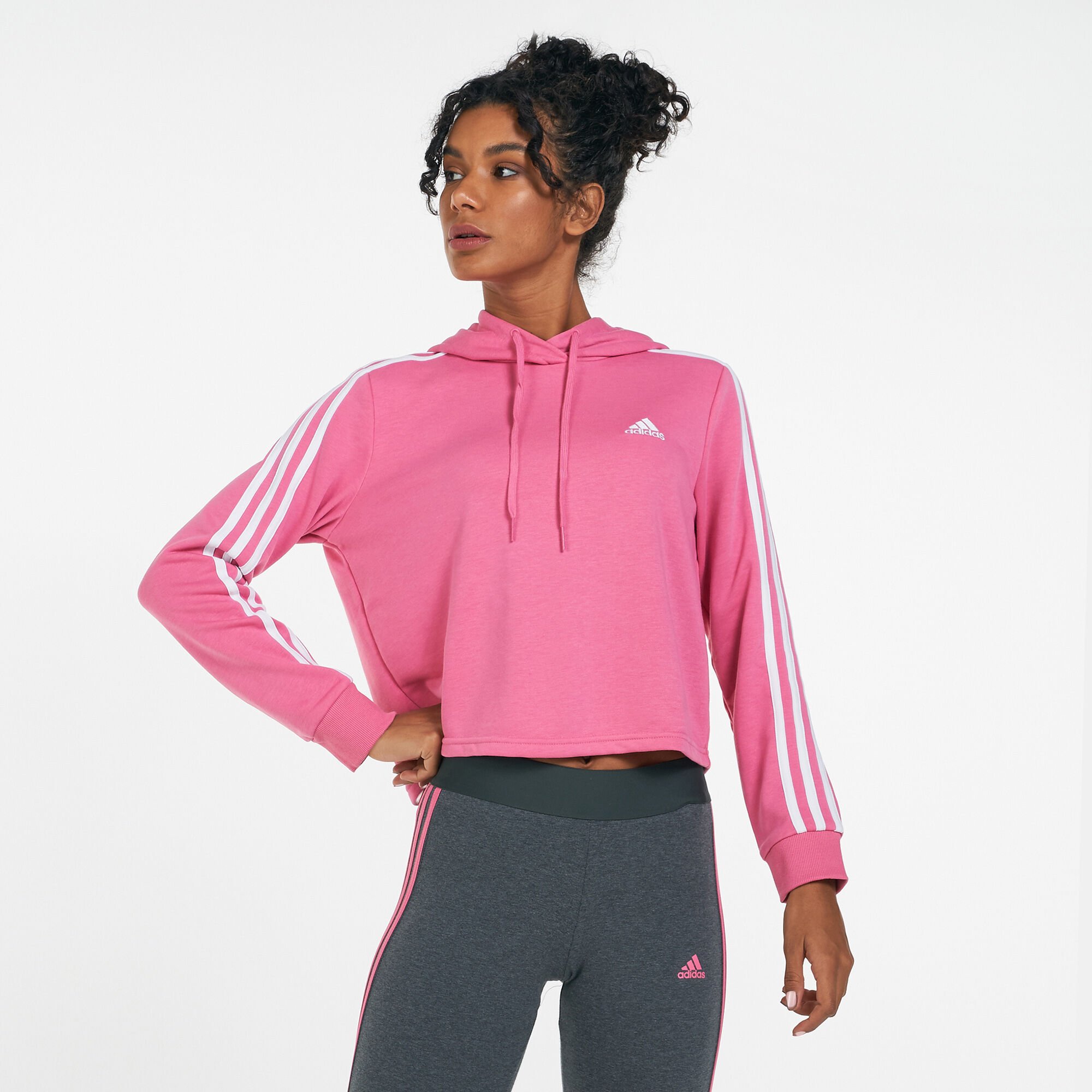 Adidas women's cropped sweatshirts sales