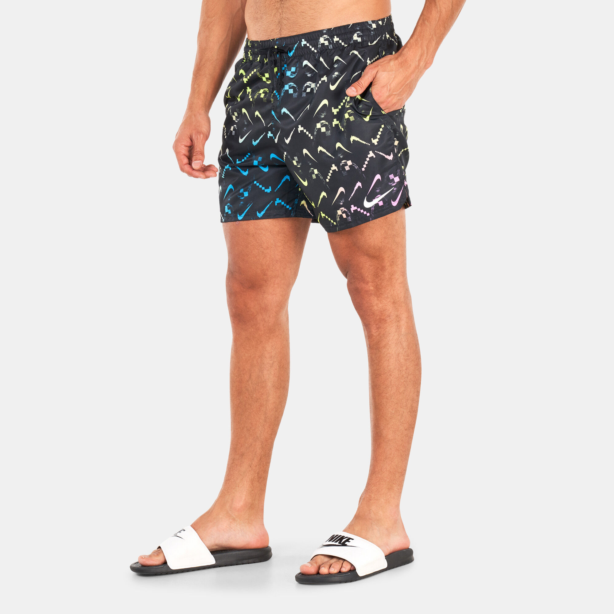 Shop Nike Swim Men s 5 Volley Shorts Black Online in Kuwait SSS