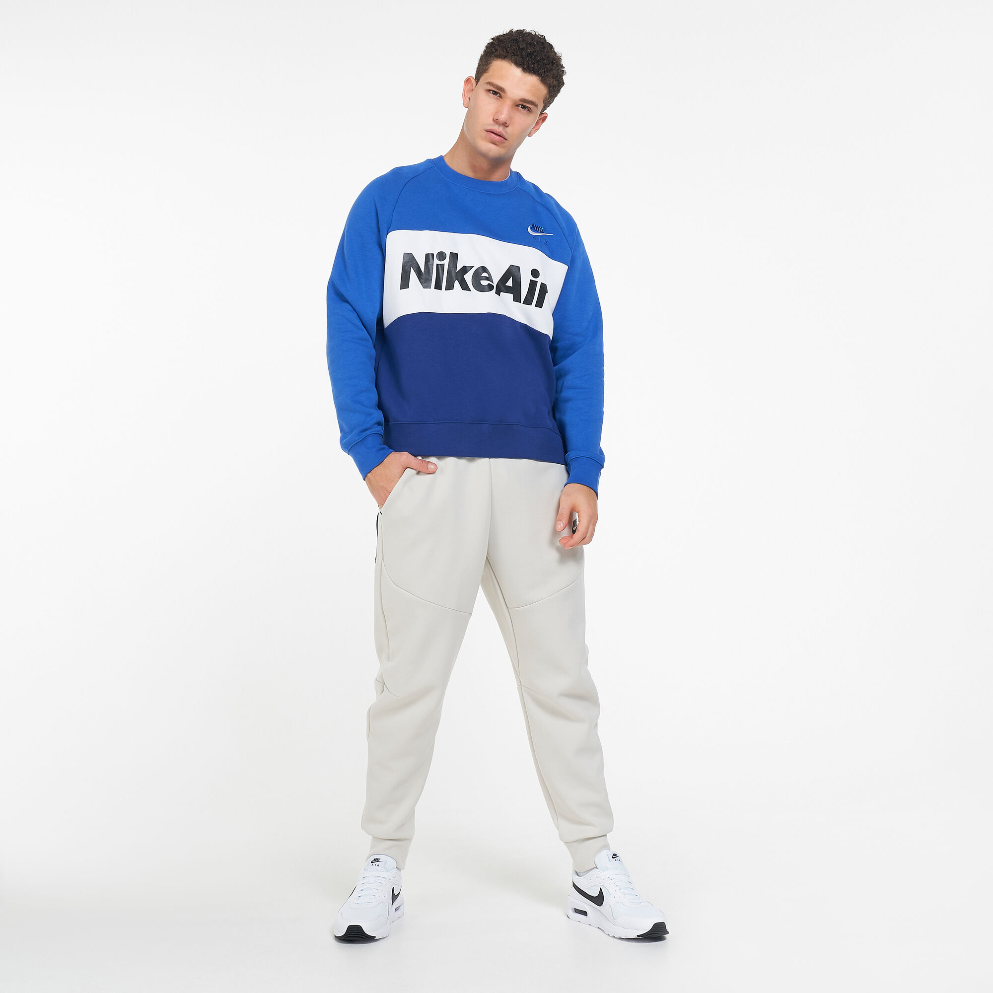 Nike air 2025 crew sweatshirt blue